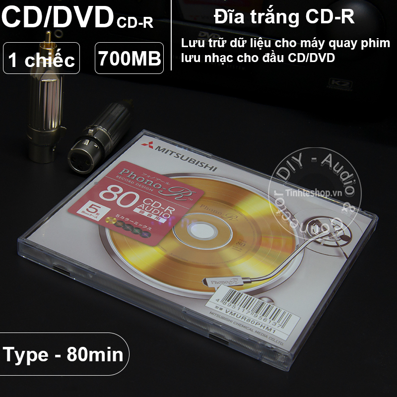 Bảng giá 1 chiếc - Đĩa CD Phono 700Mbps Misubitshi type-80 Model VMUR80PHM1 Phong Vũ