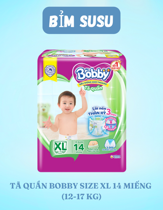 Tã quần Bobby size XL 14 miếng (12-17 kg)