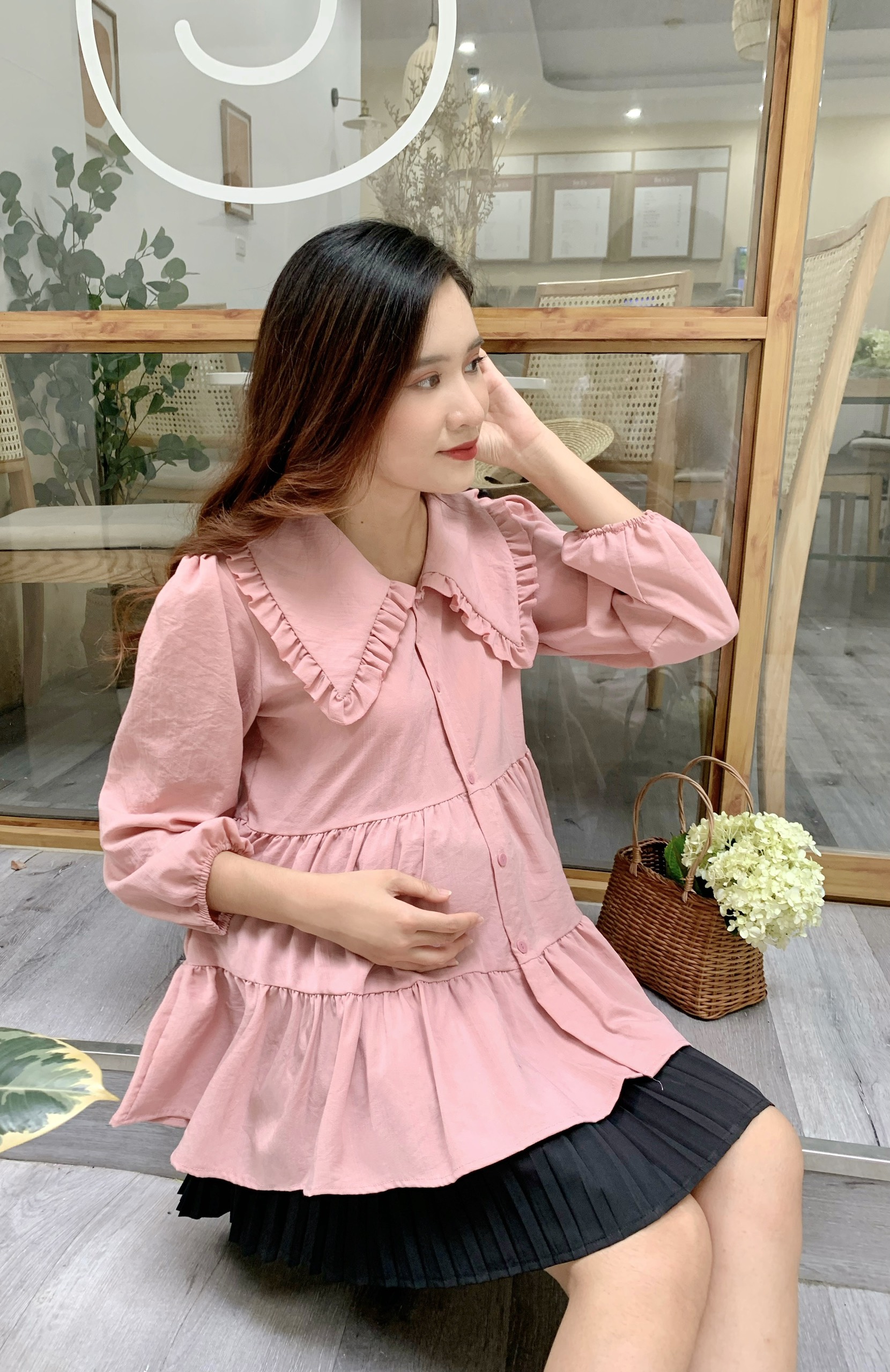 Áo bầu thu đông thiết kế mới