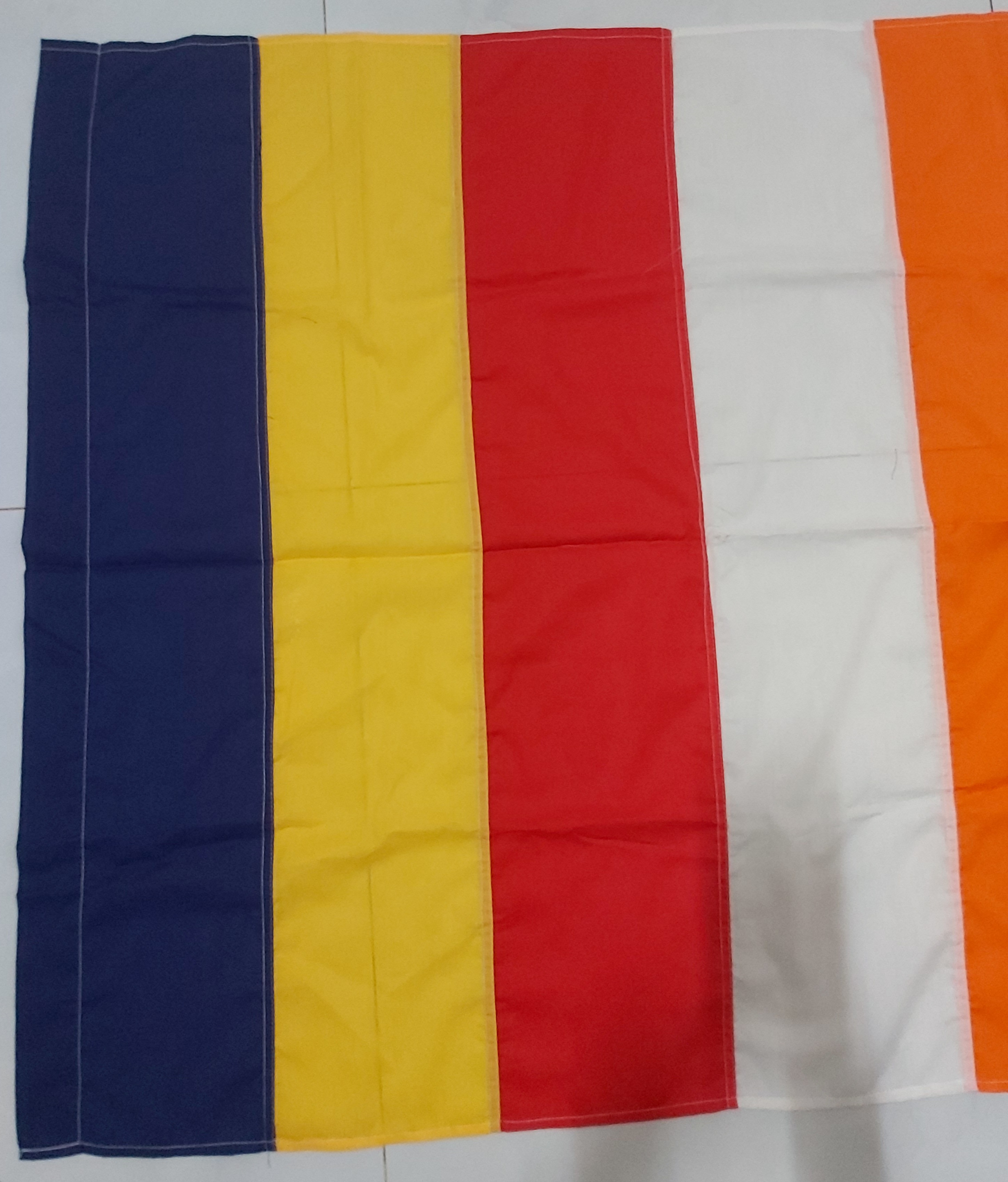 Cờ Phật giáo size 60x80 ( vải kate)