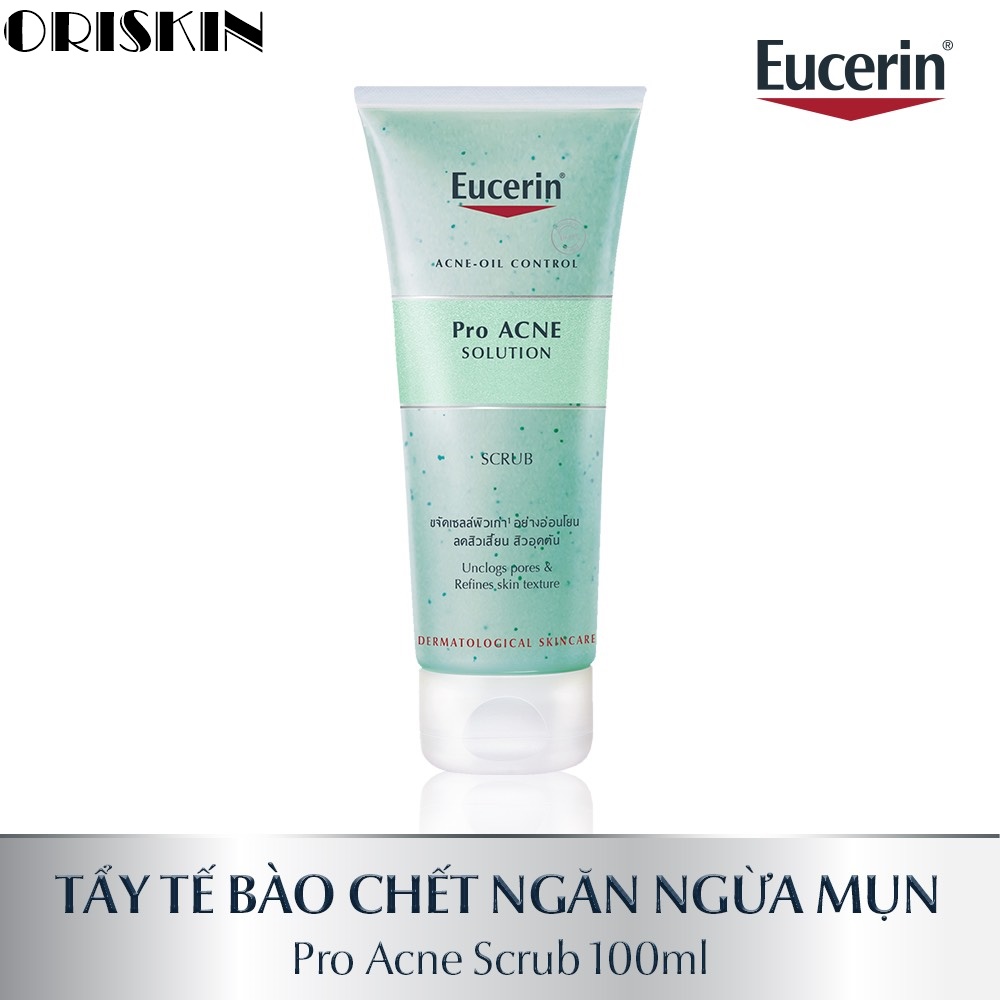 EUCERIN TẨY TẾ BÀO CHẾT CHO DA MỤN PRO ACNE SCRUB 100ML