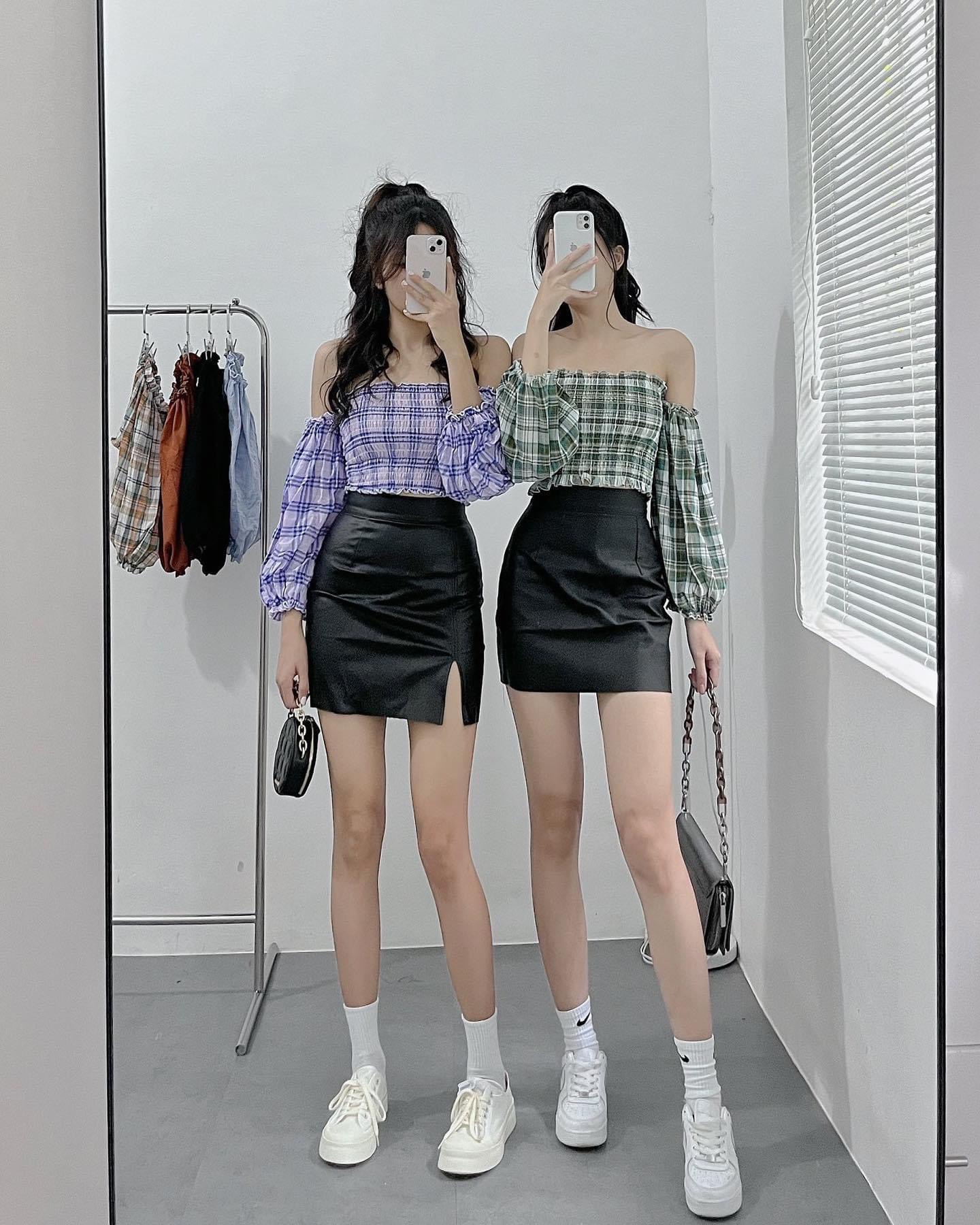 ÁO CROP BẸT VAI BO THUN