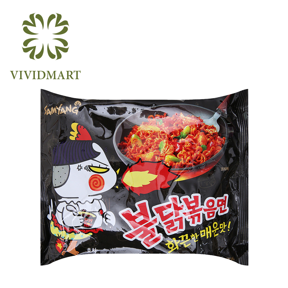 [Gói lẻ] MÌ KHÔ GÀ CAY SAMYANG HQ 8VỊ: TRUYỀN THỐNG, CÀ RI CURRY, CỰC CAY, NƯỚC, KIM CHI, PHOMAI, SỐT KEM Ý CREAM CARBONARA