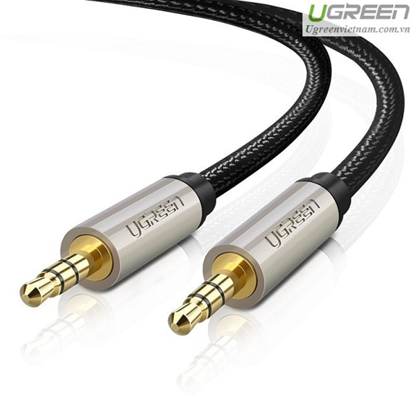 Cáp Audio AUX 3,5mm dài 0,5m  Ugreen 40778 bọc vải cao cấp