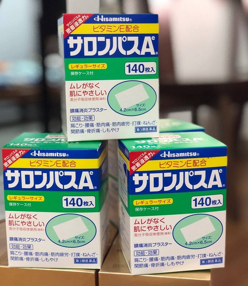 Miếng Dán Salonpas Hisamitsu Nhật Bản 140 Miếng