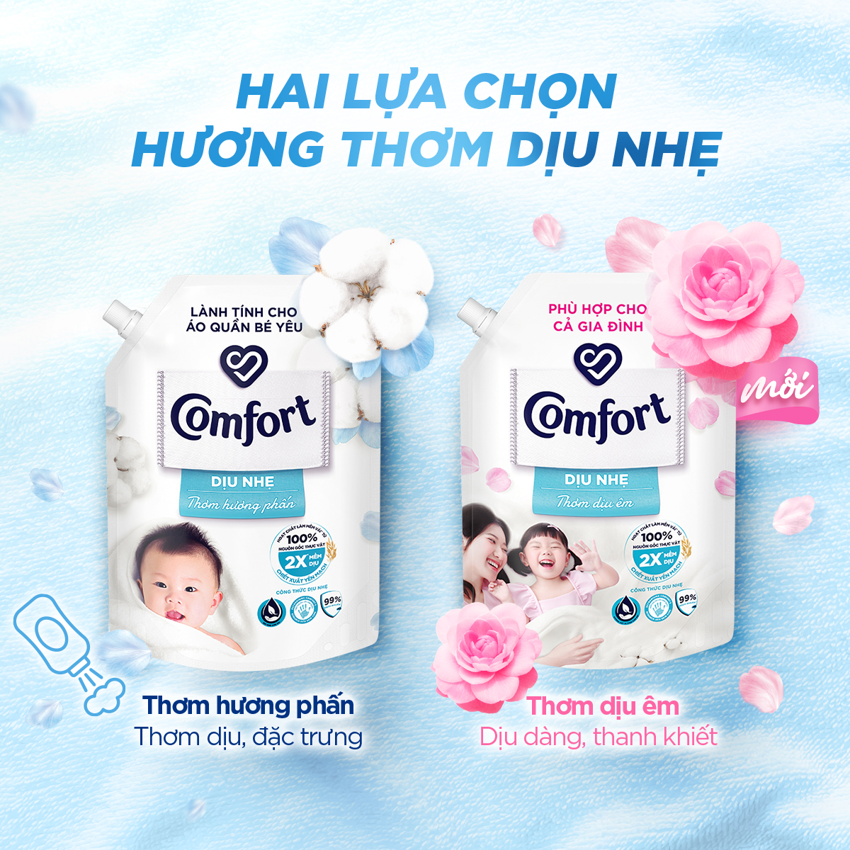 (Livestream) - Combo 2 Nước Xả Vải Comfort Dịu Nhẹ 3.6L