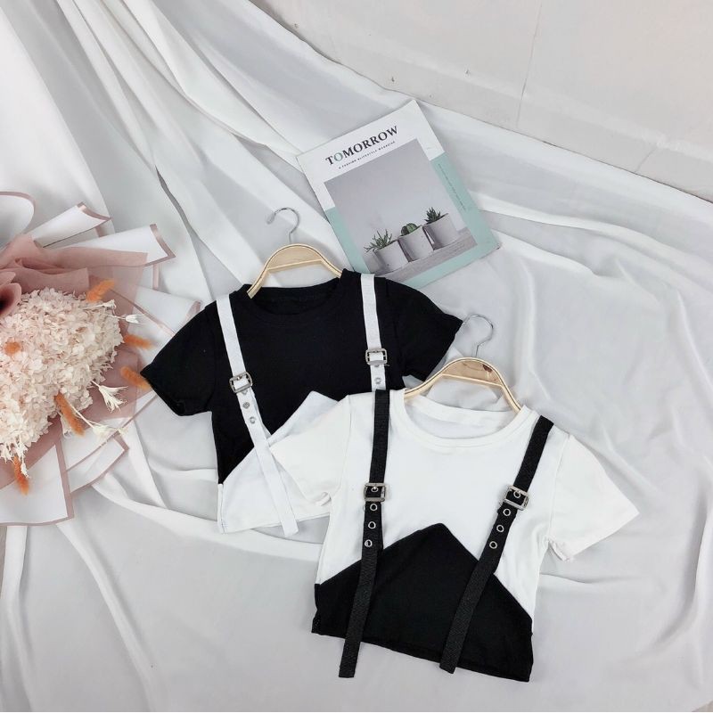 [HCM]Áo croptop ôm phối dây cá tính