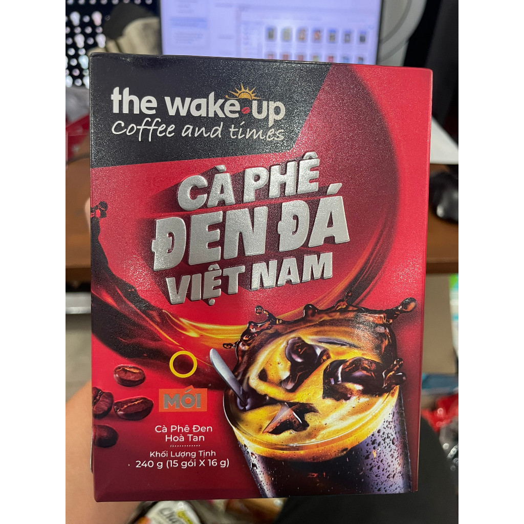  Cafe wake up đen đá (10 gói x 16gr ) Date T10 2024