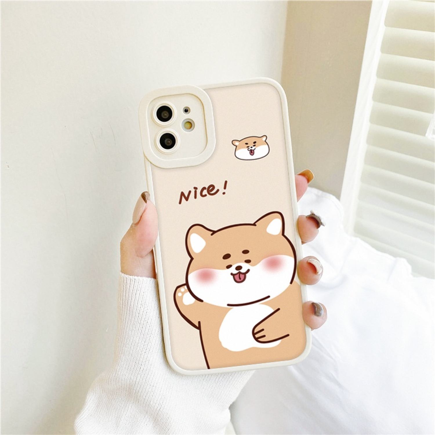 Ốp lưng iρhone cạnh vuông lỗ camera shiba nice 6s/6splus/7/7plus/8/8plus/x/xr/xs/11/12/13/pro/max/plus/promax-Awifi U1-8