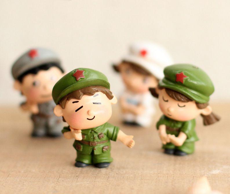 Phụ kiện trang trí tiểu cảnh: mẫu cặp đôi lính (gồm 2 chi tiết)