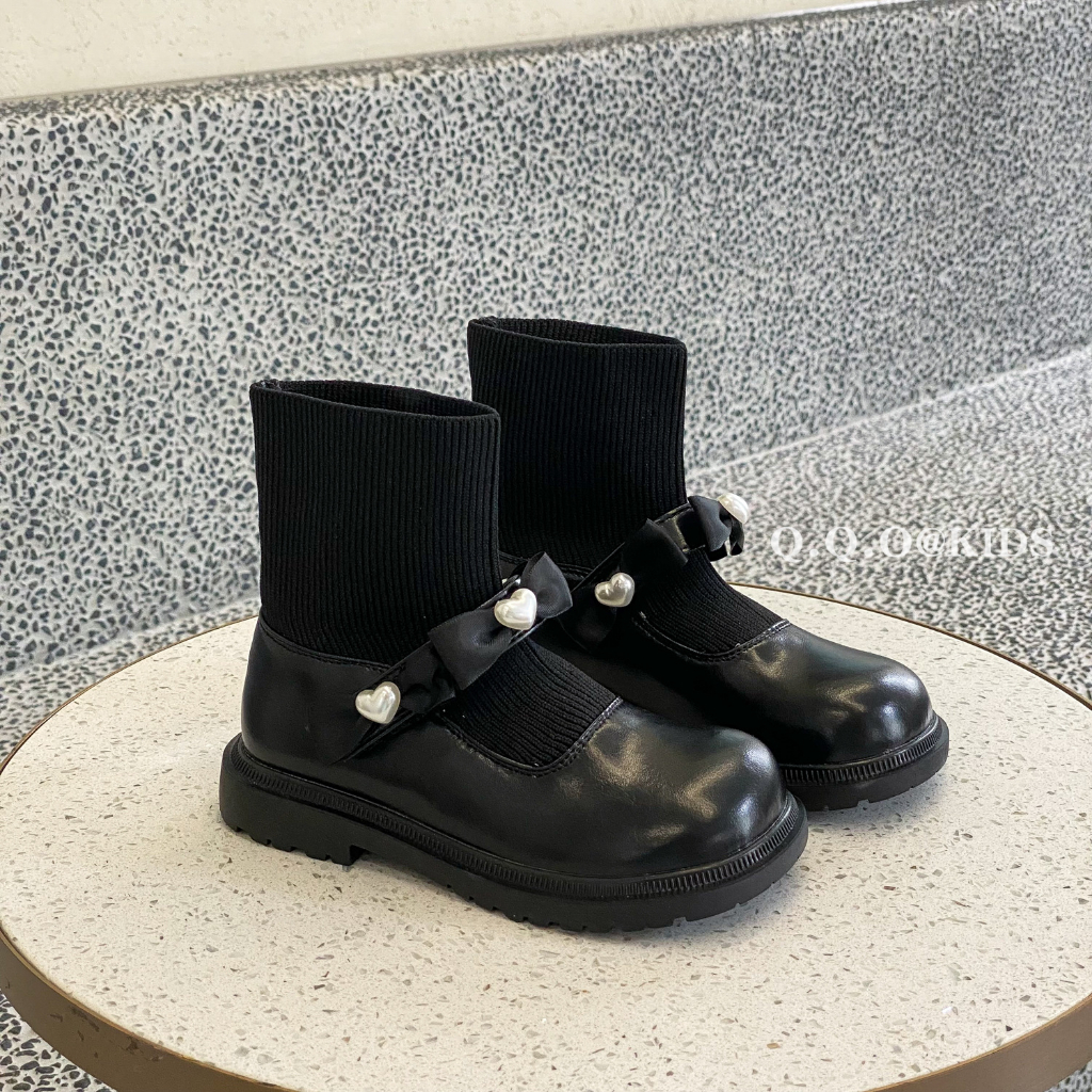 Giày Bốt Da Cho Bé Cổ Chun Siêu Chất, Giày Boot Da Bé Gái Đế Êm Nhẹ (E-3)