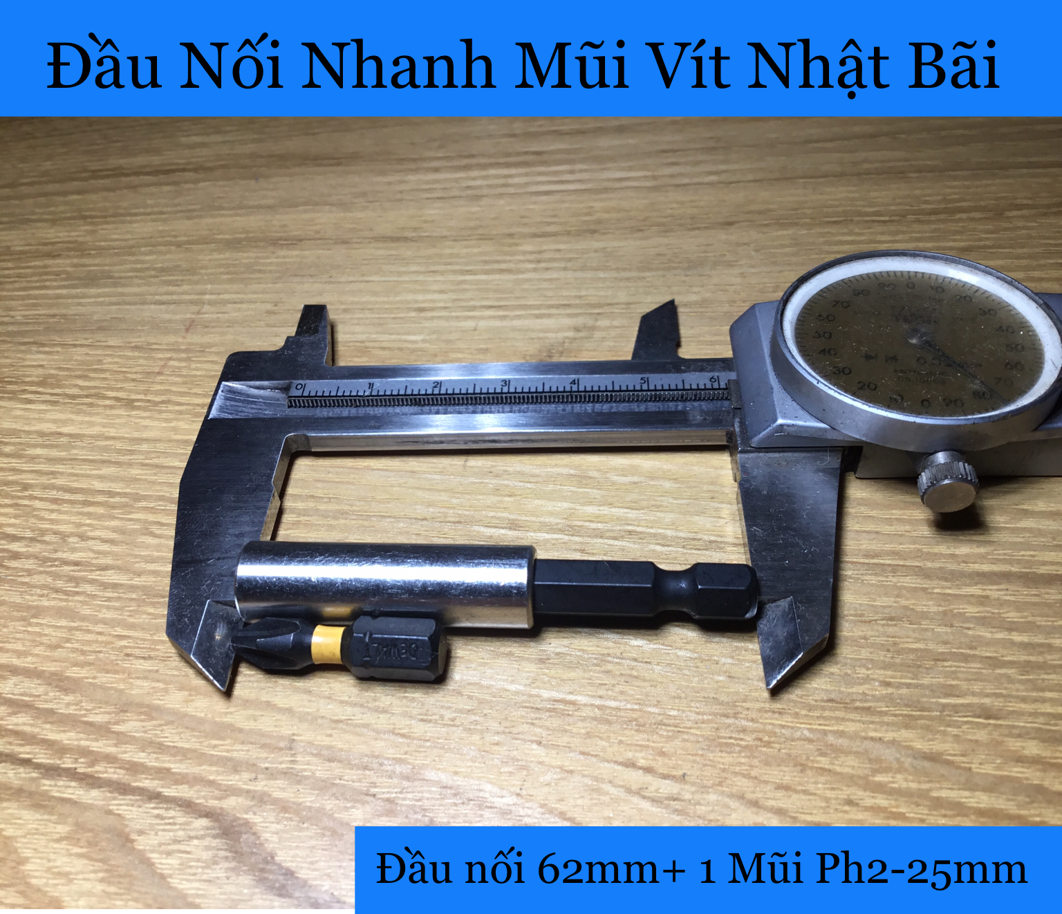 Đầu nối nhanh mũi vít dài 62mm