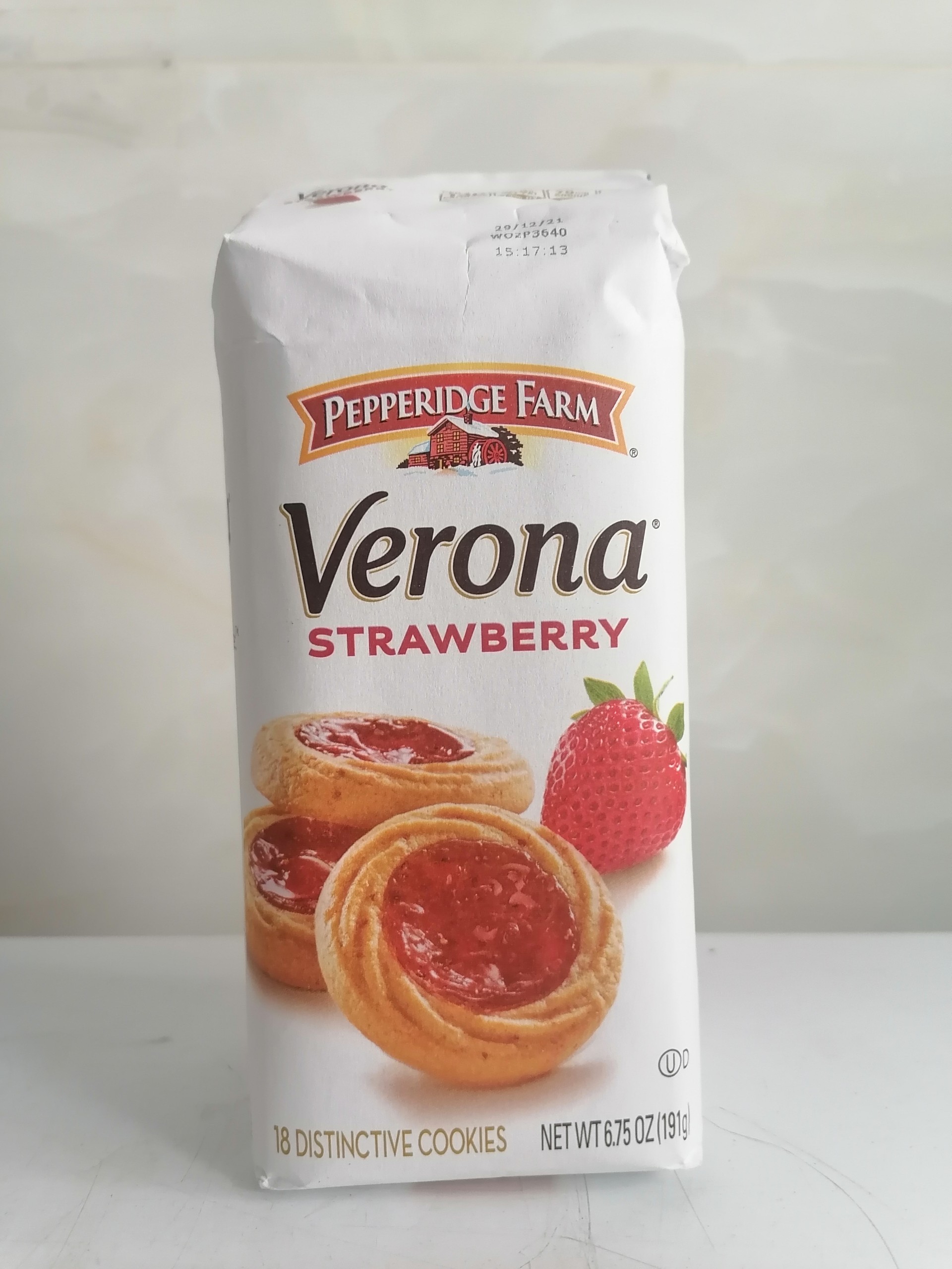 Bánh quy dâu pepperidge farm verona strawberry cookies