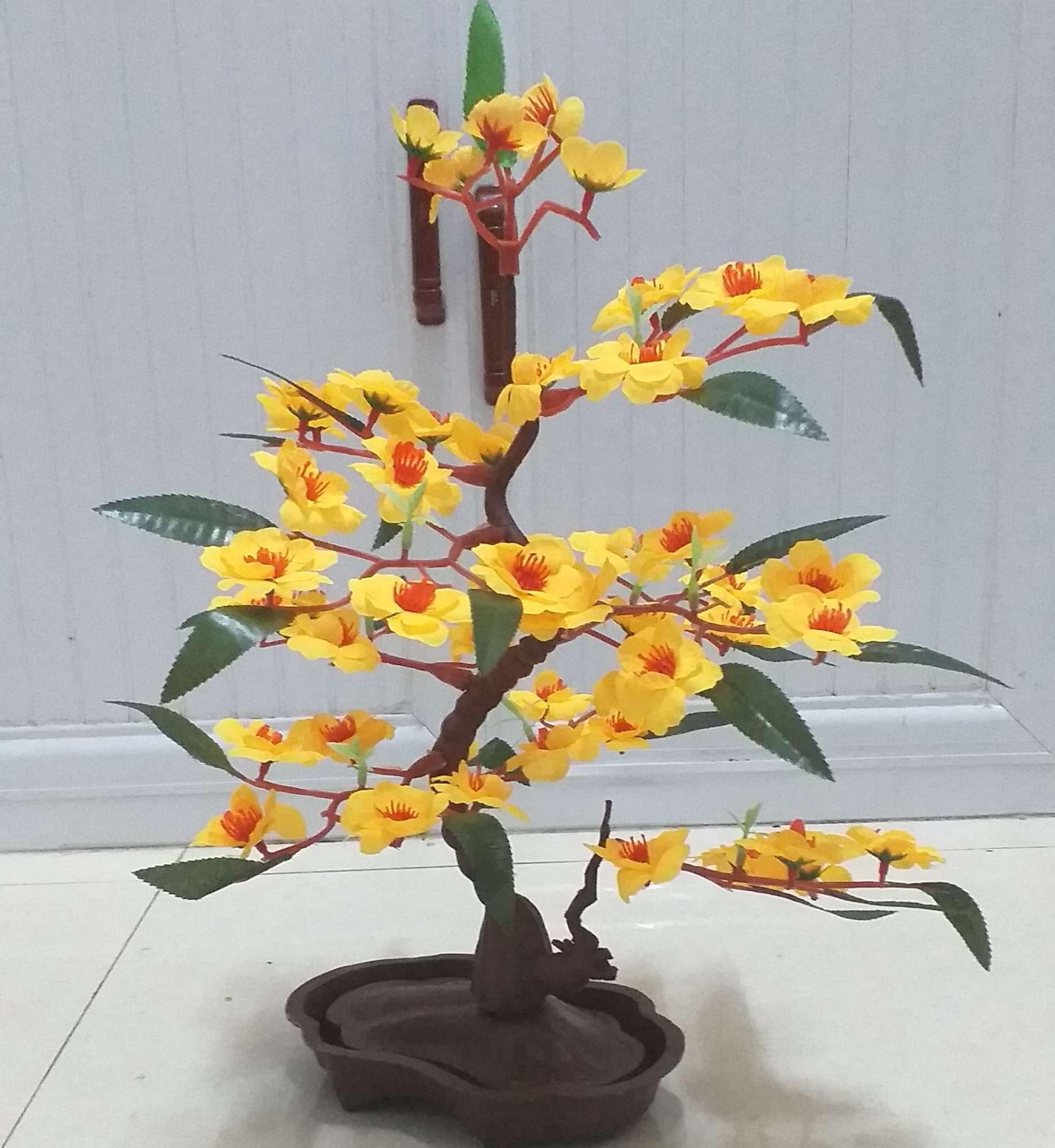 Cây mai trang trí - Hoa giả cao cấp