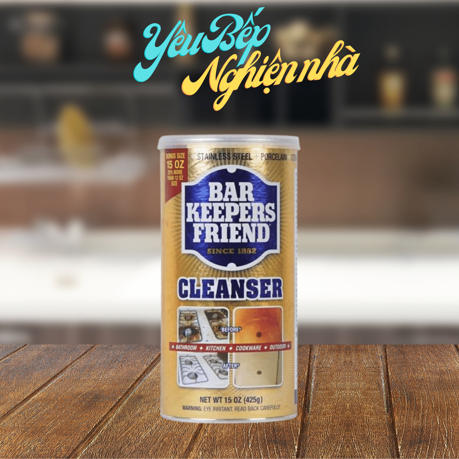 Bột Làm Sạch Đa Năng Bar Keepers Friend ( Bkf ) Sạch Bong Kính, Vòi, Xoong Nồi, Vết Ố,... Yêu Bếp Nghiện Nhà VNM