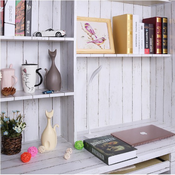Decal giấy dán tường gỗ trắng