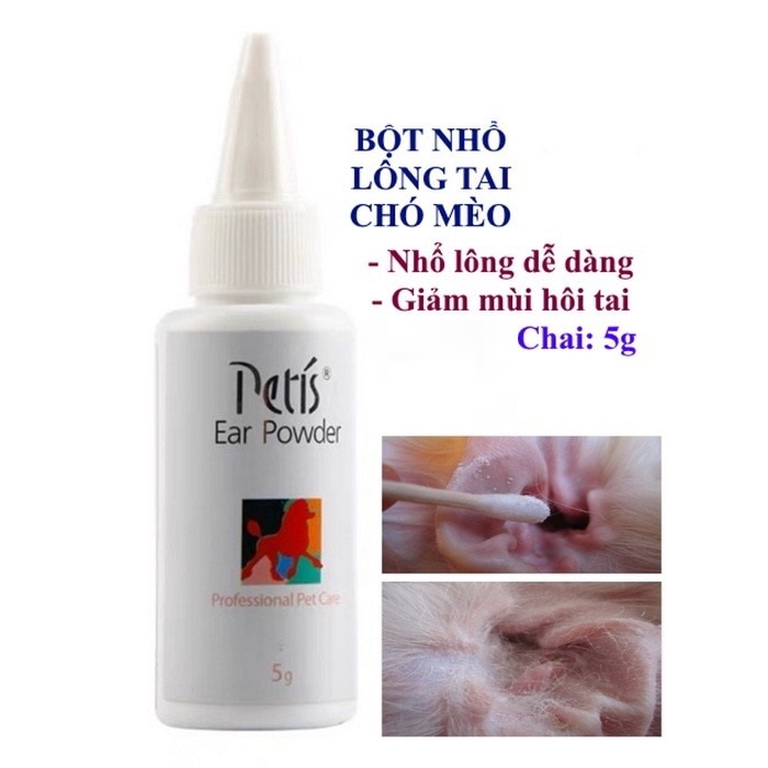 Bột nhổ lông tai chó mèo Petis