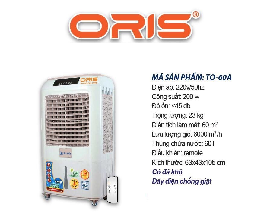[HCM][Trả góp 0%]Máy làm mát không khí ORIS TO-60A