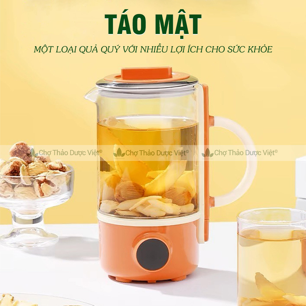 Táo mật khô 100g, quả táo mật, tẩm đường, dùng pha trà, nấu canh, nấu sữa hạt, ăn vặt thơm ngon