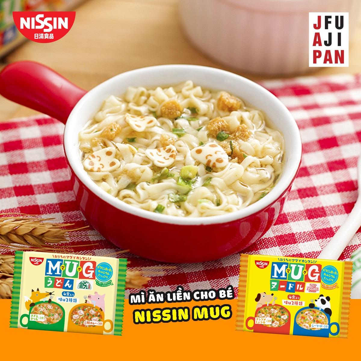 Mì Mug cho bé ăn dặm Nissin Nhật Bản