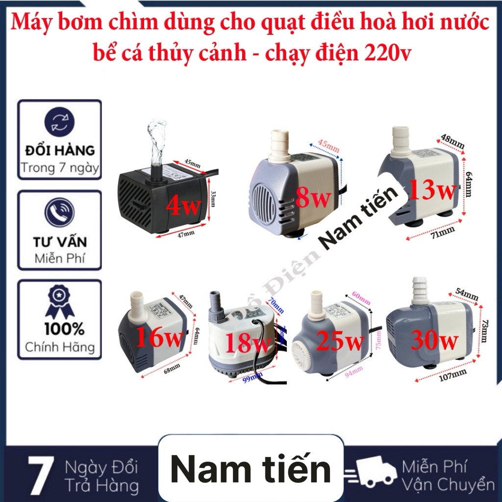 Bơm nước quạt điều hòa bơm chìm mini , hòn non bộ