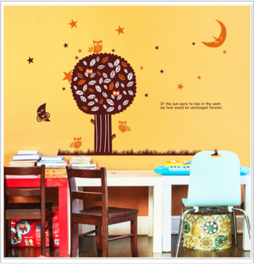 HCM Decal trang trí tường Cây nâu lớn