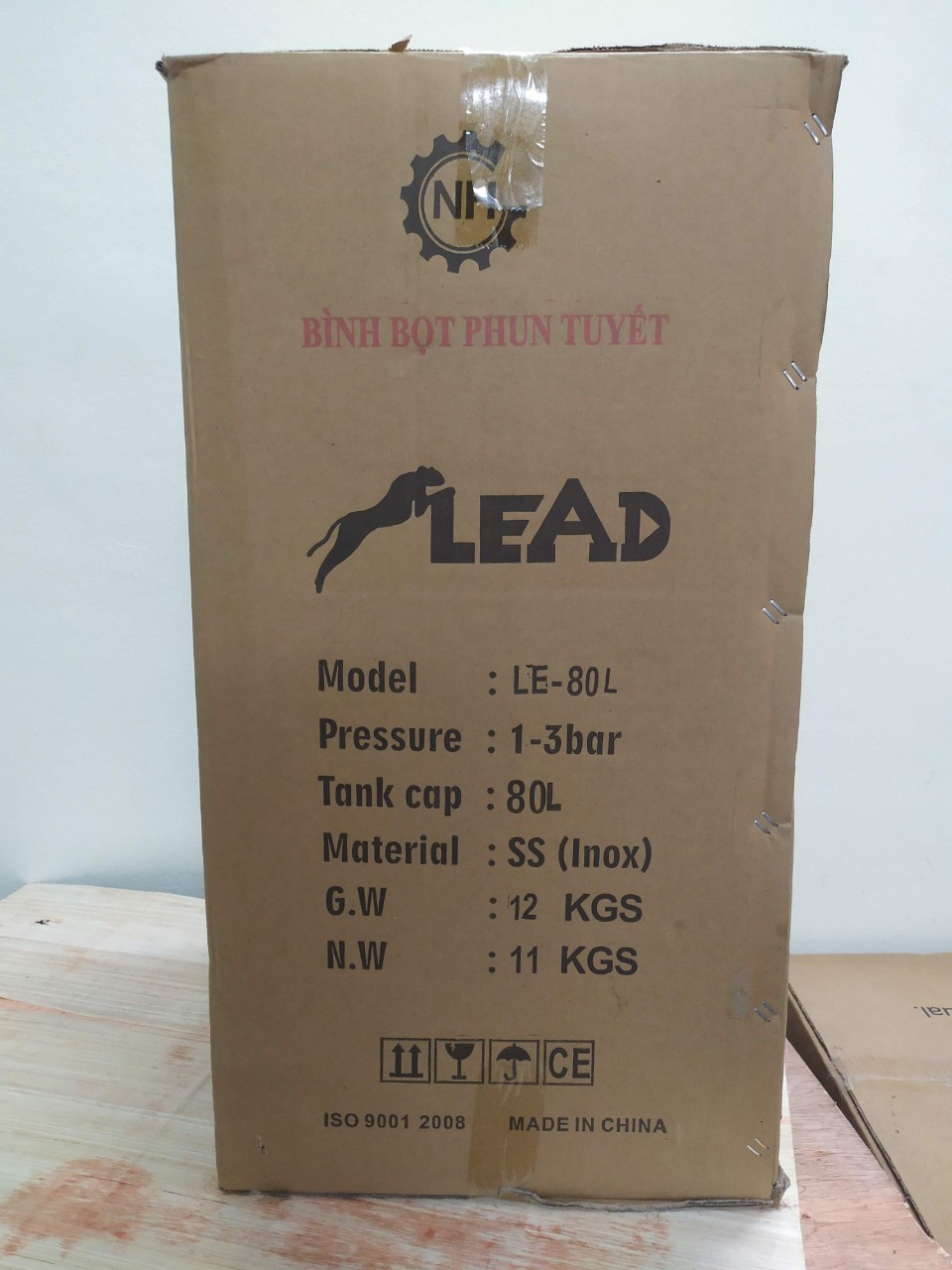 BÌNH BỌT TUYẾT RỬA XE 80 LÍT INOX LE-80I