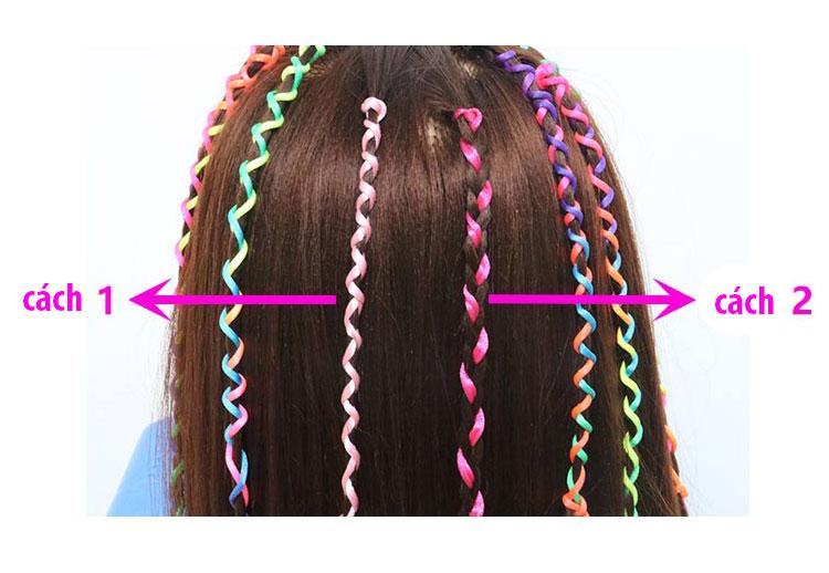 Dây tết tóc bohemian màu sắc