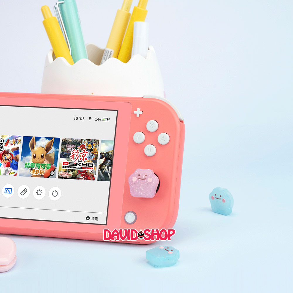 [Moncon] Núm bọc analog Ditto (Pokémon) cao cấp cho Joy-Con - Nintendo Switch OLED, V1, V2, Lite