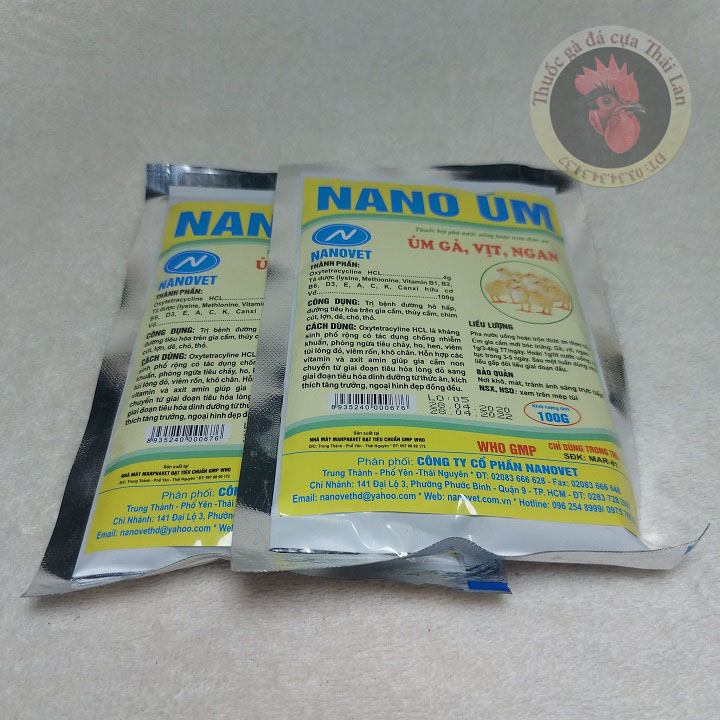 [HCM]thuốc úm gà đá  gà con - vịt con (NANO) - 1 gói / 100 gram