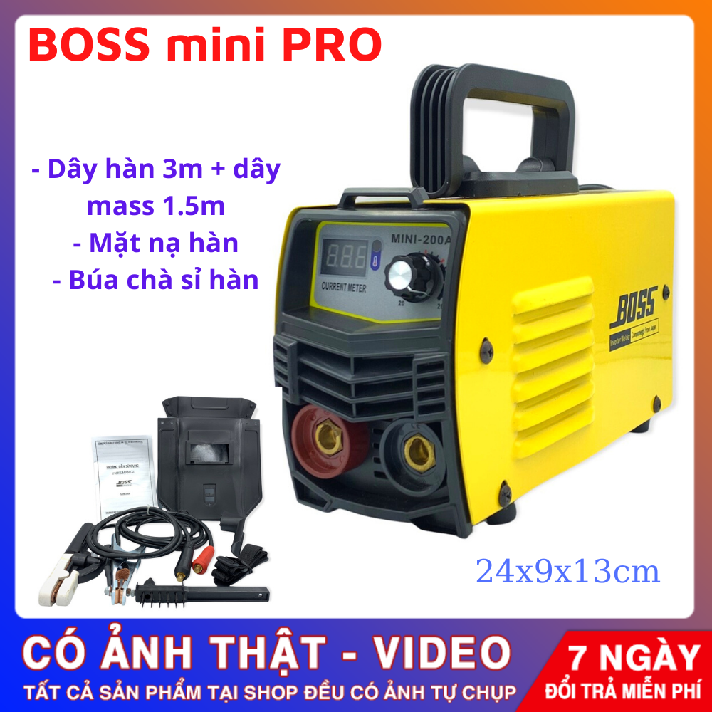 Máy hàn boss zx7-200 mini Tặng full bộ kiện dây hàn + thương hiệu Việt Nam