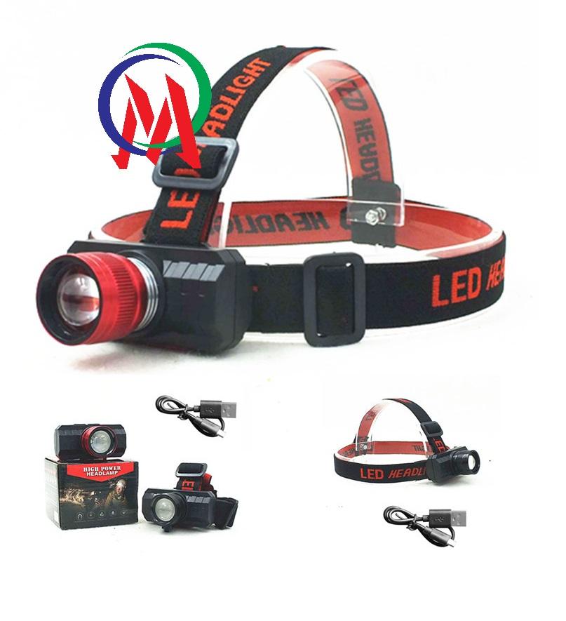 [HCM][Giá rẻ hủy diệt] Đèn đội đầu headlamp sạc USB