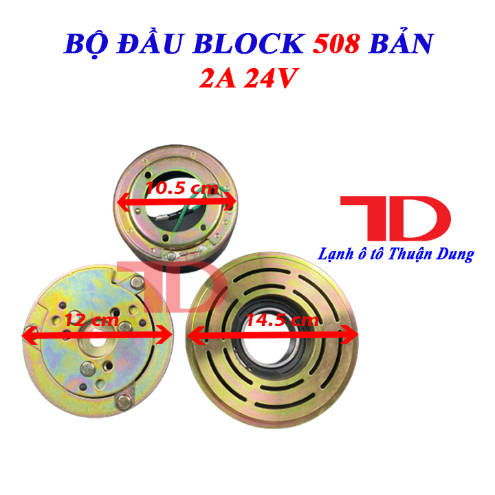 Block lạnh ô tô 508 bản 2A 24V dây đồng - Vật Tư Điện Lạnh Ô Tô Thuận Dung