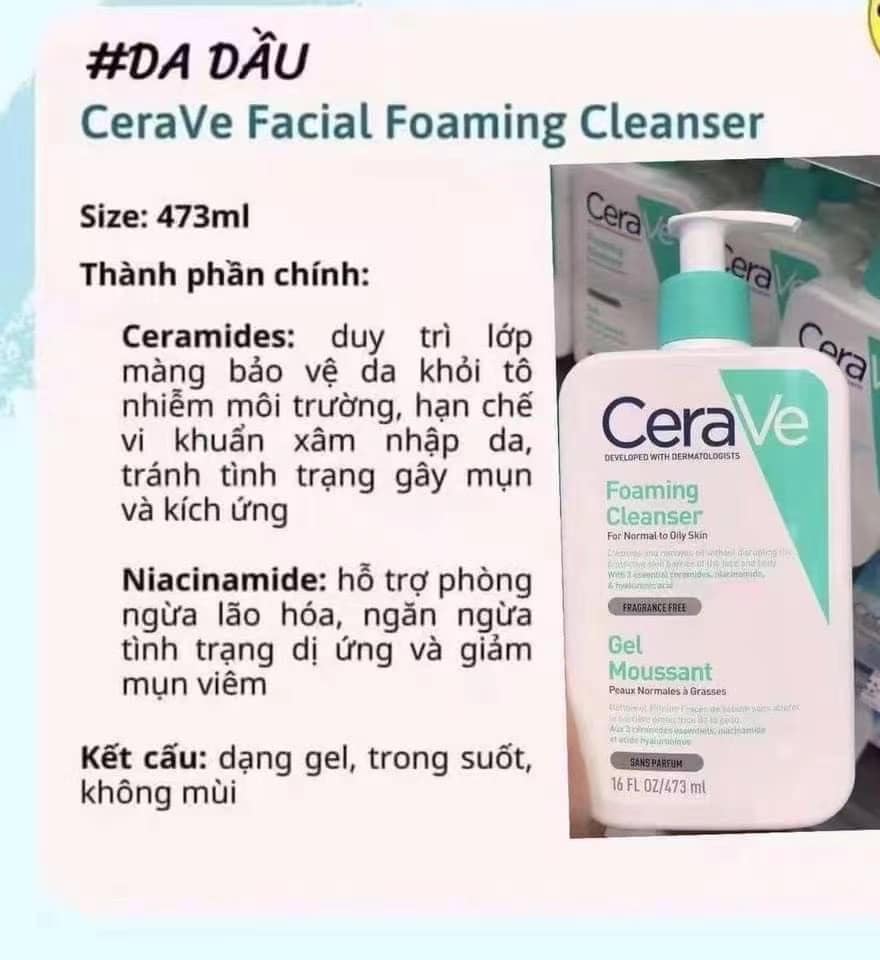 Sữa Rửa Mặt Cerave Dịu Nhẹ