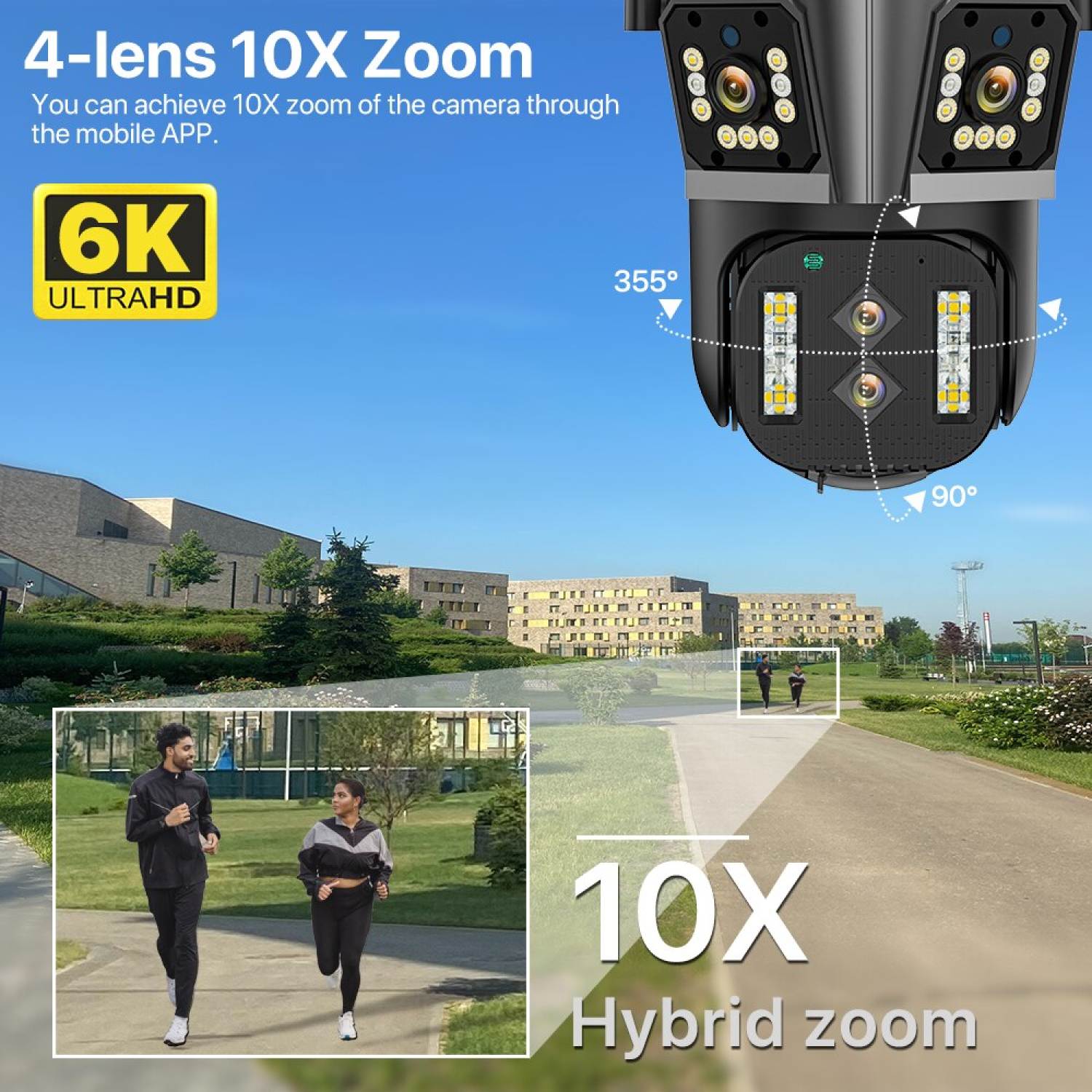 Camera 360 Tốt Nhất Hiện Nay - Camera Quan Sát - Camera Quan Sát EZVIZ C6Pro -  3 Điểm  Quay 3 Màn Hình Cam An Ninh Giám Sát 6K, Quan Sát Và Trò Chuyện Bất Cứ Đâu Nhờ Chế Độ Đàm Thoại 2 Chiều, Tính Năng Theo Dõi Thông Minh, Cảnh Báo