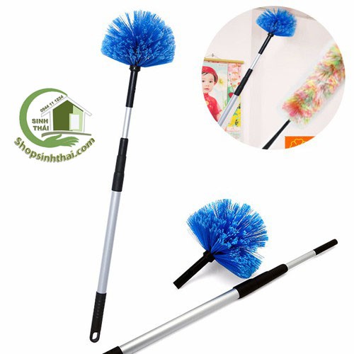 Cây chổi quét mạng nhện trần nhà - sào quét mạng nhên - có tăng đơ kéo dài 280cm