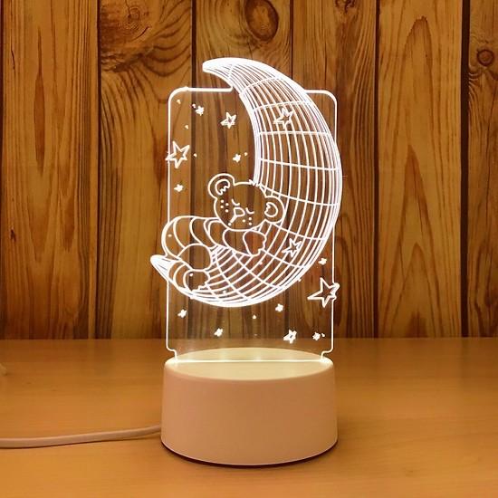 Đèn Ngủ Led 3D Nhiều Mẫu (giao hình ngẫu nhiên)