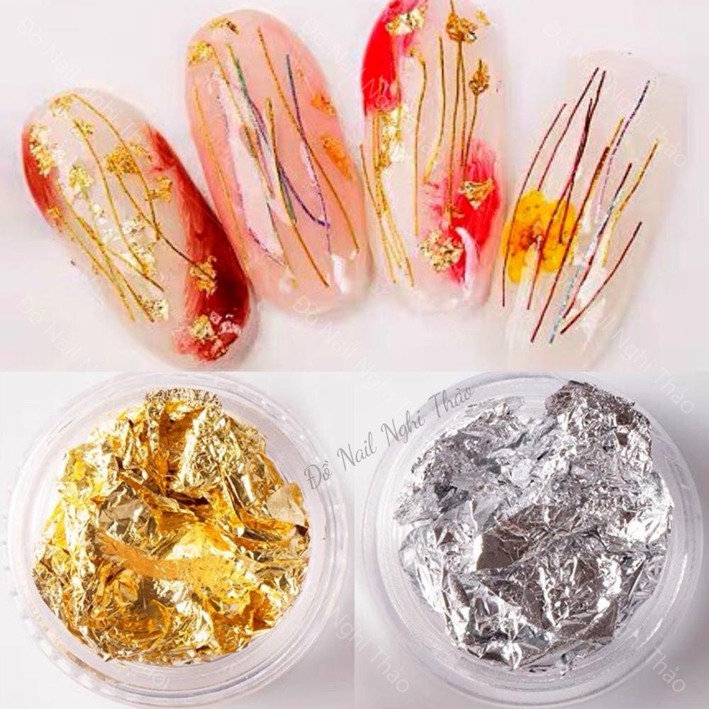 Giấy nhún nail vàng bạc