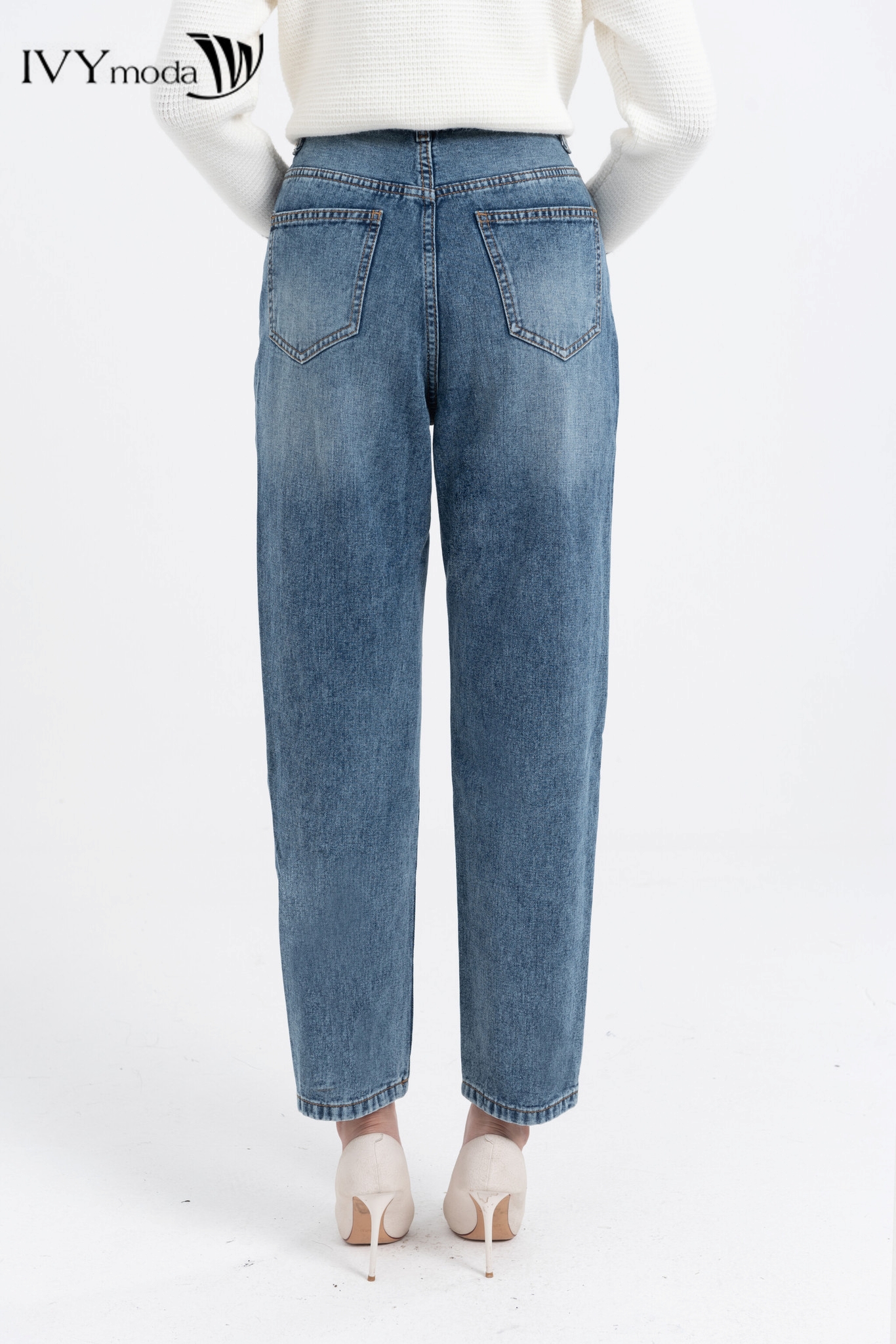Quần jeans dáng Baggy IVY moda MS 25M7821