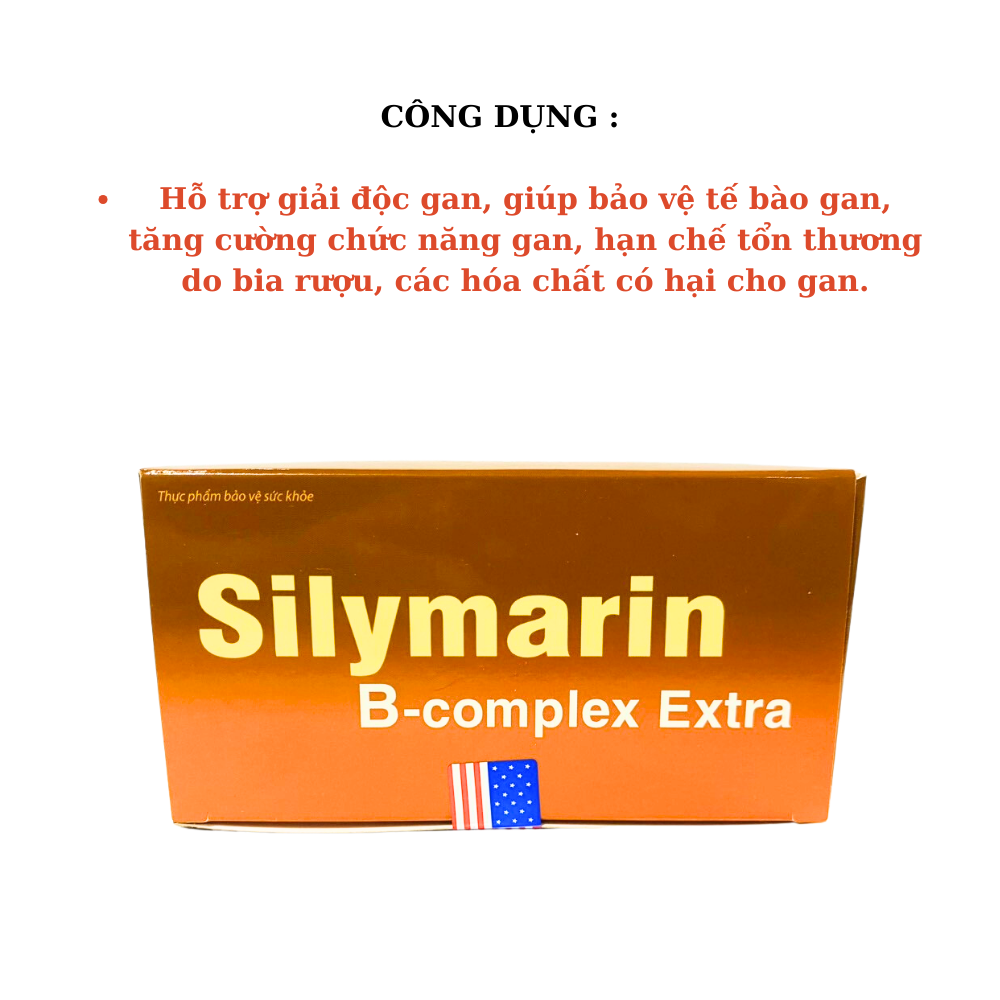BỔ GAN SILYMARIN B-COMPLEX EXTRA - HỘP 100V