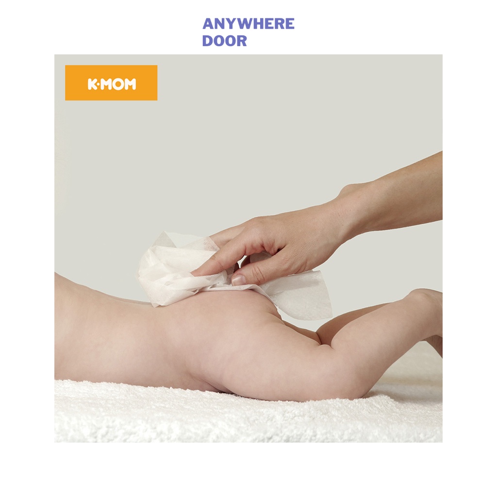 Khăn ướt Kmom VÂN NỔI, CÓ NẮP Hàn Quốc cao cấp cho bé (100c)