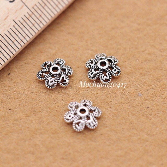 [S925] Charm bạc ốp cánh hoa - MH250