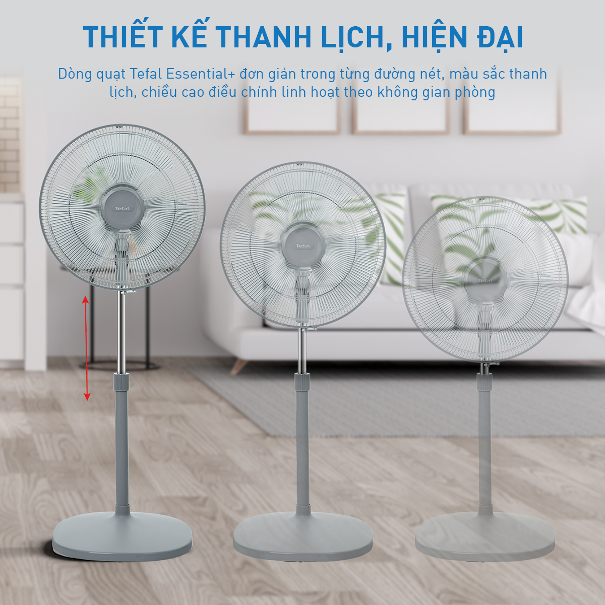 Quạt đứng Tefal VH441790 màu xám