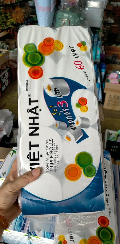 Combo 2 bịch giấy vệ sinh việt nhật 10 cuộn 3 lớp
