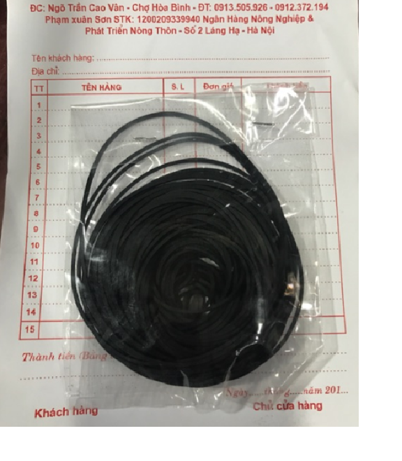 Dây cu roa đài vuông các cỡ Túi 70 cái