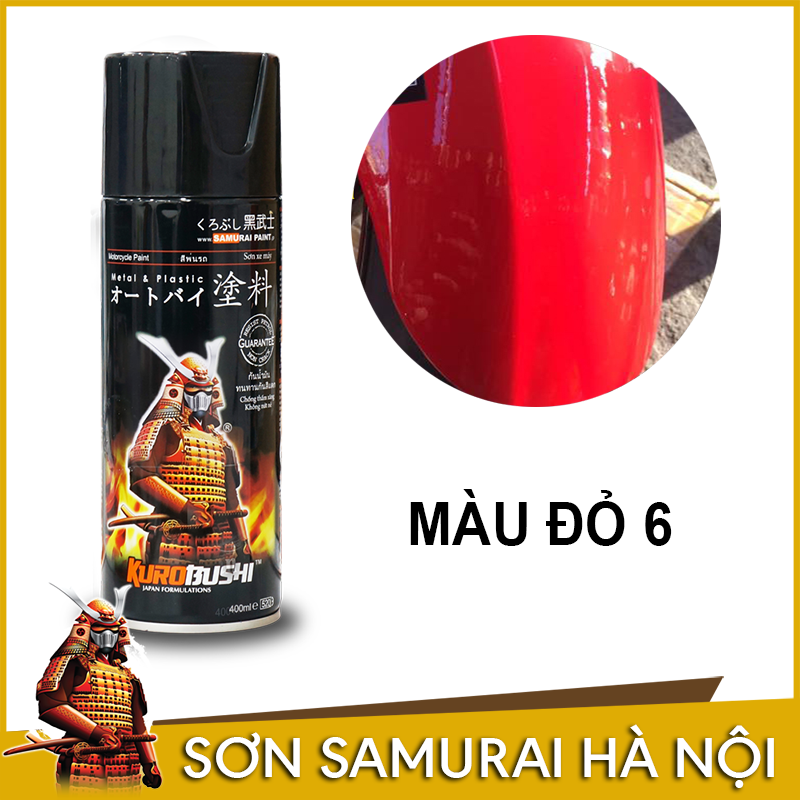 Sơn samurai màu đỏ - Chai sơn màu đỏ 6 sơn xịt samurai