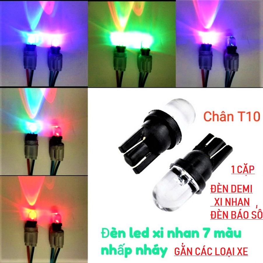 ĐÈN XI NHAN , ĐÈN DEMI NHẤP NHÁY 7 MÀU SIÊU ĐẸP ( 1 CẶP ) , ĐÈN XI NHAN LED XE MÁY NHIỀU MÀU LOẠI TỐT , ĐÈN TRANG TRÍ XE MÁY , PHỤ TÙNG XE MÁY , PHỤ KIỆN ĐỘ XE MÁY
