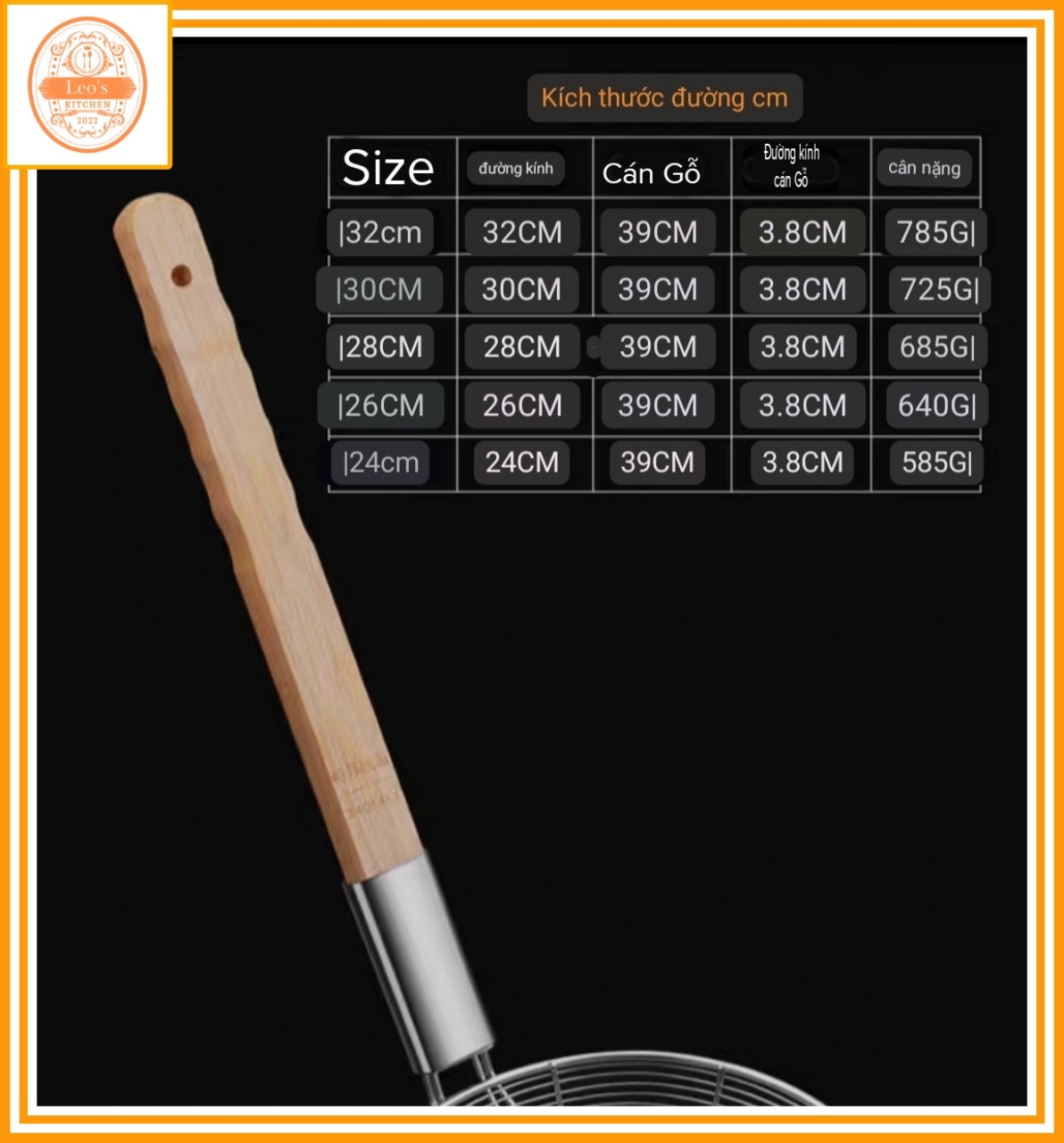 Vợt Vòng Cán Gỗ, Vợt trụng mì cán tre