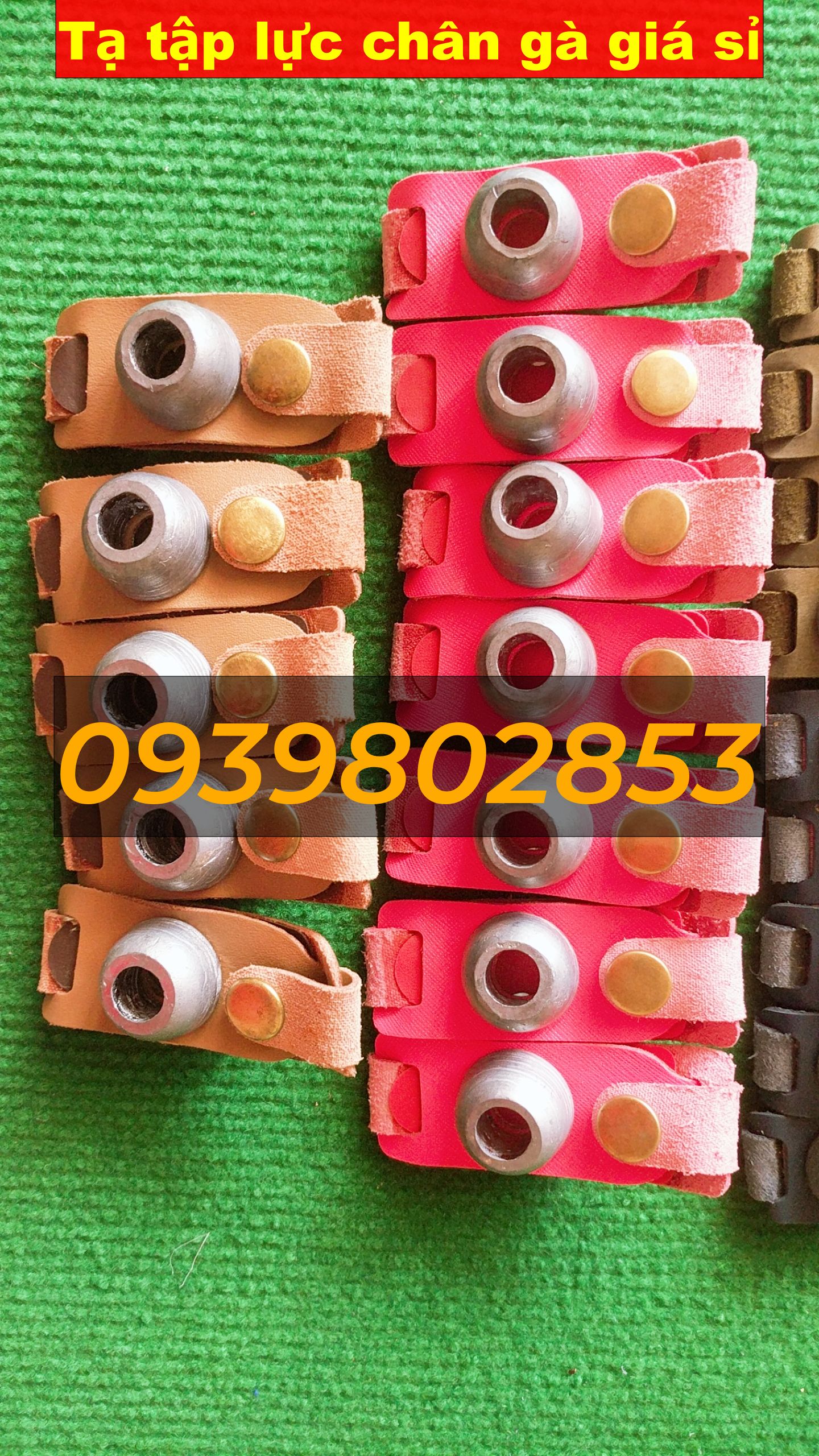 Tạ Chì Đeo Chân Bằng Da Cho Gà Đá - Bộ x 2 Cái