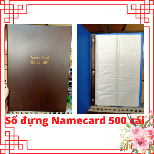 Sổ đựng name card điện thoại khổ a4 500 cái bìa da cứng